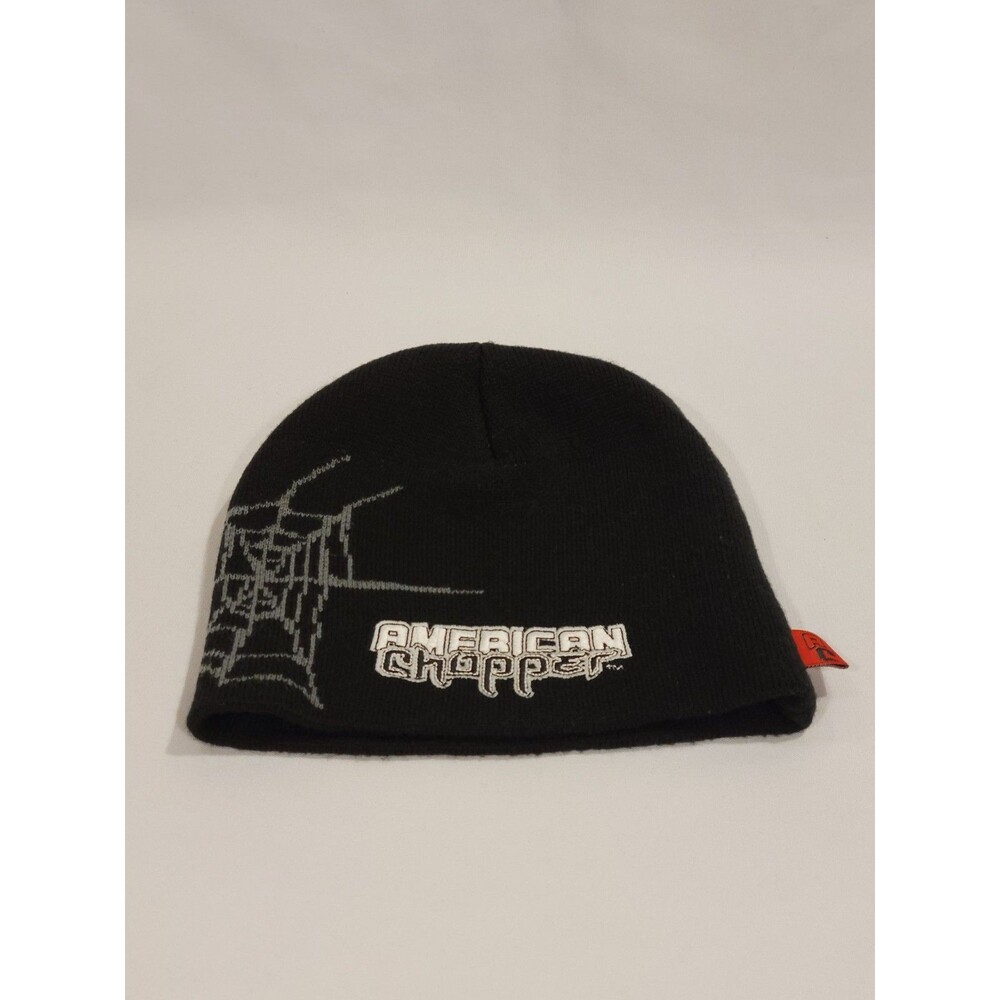 Vintage Y2K American Choppers Beanie Black Unisex One Size 2003